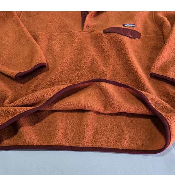 XL PATAGONIA SYNCHILLA Snap T Pullover Orange Fleece Mens XLARGE 1998 Vintage